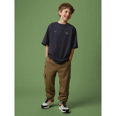 Boys' cargo sweatpants 4F 4FJRSS26TTROM1882-82S