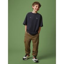 Boys' cargo sweatpants 4F 4FJRSS26TTROM1882-82S