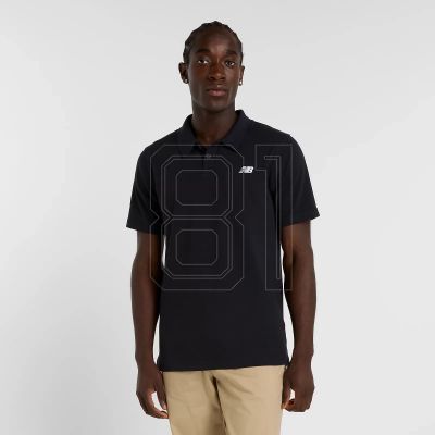 6. New Balance Cotton Pique Polo Shirt M MT51519BK