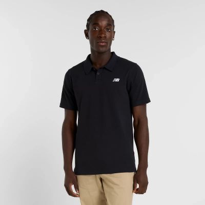 6. New Balance Cotton Pique Polo Shirt M MT51519BK