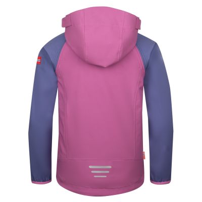 2. Children’s softshell jacket for boys/girls Trollkids Kids Rondane Zip Off Jacket XT mallow pink/violet blue (819-242)