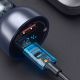 17. Baseus USB / USB Type C car charger 65 W 5 A SCP Quick Charge 4.0+ Power Delivery 3.0 LCD screen gray (CCKX-C0G)