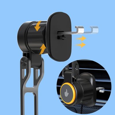 7. Wozinsky WCT5-6S2Y Car Holder with Qi/MagSafe 15W Wireless Charger and Air Vent Fan - Black