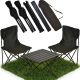 19. FOLDABLE TOURIST SET 3IN1 TABLE AND 2 CHAIRS BLACK ENERO CAMP