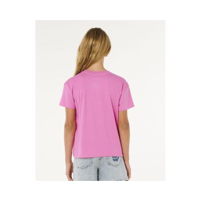 2. RIP CURL Surf Puff Relaxed Tee-Girl Pink