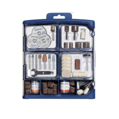 2. Dremel 2615S724JA Rotary Tool Grinder/Consumable Ceramics, Glass, Metal, Plastic, Wood Accessory Kit