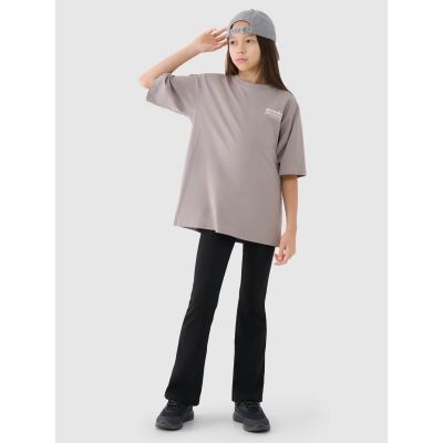 4. Girls' oversize T-shirt with print 4F 4FJRSS25TTSHF2586-83S