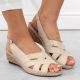 3. Rieker W RKR682 comfortable leather sandals beige