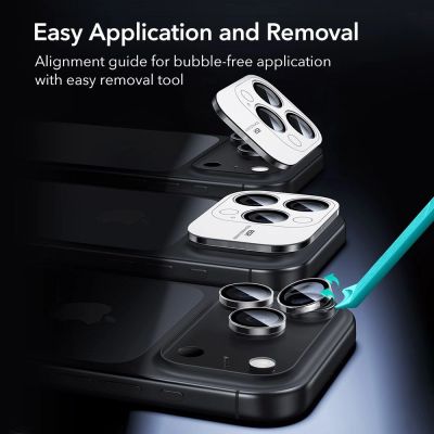 8. ESR Armorite Camera Protector for iPhone 14 Pro / Pro Max / 15 Pro / Pro Max / 16 Pro / Pro Max / 17 Pro / Pro Max - Clear
