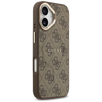 4. Guess 4G PU Classic Logo MagSafe Case for iPhone 17 - Brown