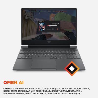 26. HP Victus 15-fb3231nw Ryzen 7 7445HS 15.6"FHD IPS 144Hz 300nits AG 16GB DDR5 5600 SSD512 RTX4050_6GB Cam 720p 70Wh Win11 Gray 2Y