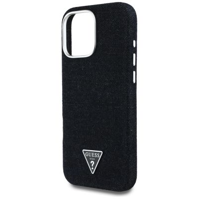 6. Guess Denim Triangle Logo MagSafe case for iPhone 16 Pro - black