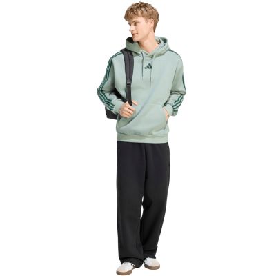 6. Men's adidas Essentials 3-Stripes Fleece Hoodie light green KY4172