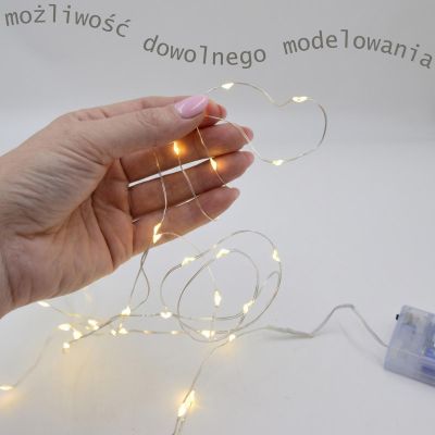 6. BATTERY-OPERATED WIRE STRING LIGHTS, 40 LEDS, WARM WHITE (R)