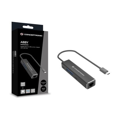 3. Conceptronic ABBY13B Docking Station Wired USB 3.2 Gen 1 (3.1 Gen 1) Type-C Gray