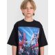 3. Boy's oversize T-shirt with print 4F 4FJRAW25TTSHM3061-20S