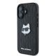 2. Karl Lagerfeld Monogram Choupette Head Pin iPhone 16 Case - Black