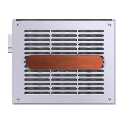 22. Jonsbo T6 Mini-Tower PC Case, Mini-ITX, Tempered Glass, Wood - Silver