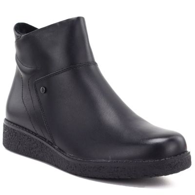 5. Sergio Leone BT-12-S Black Leather Wedge Ankle Boots