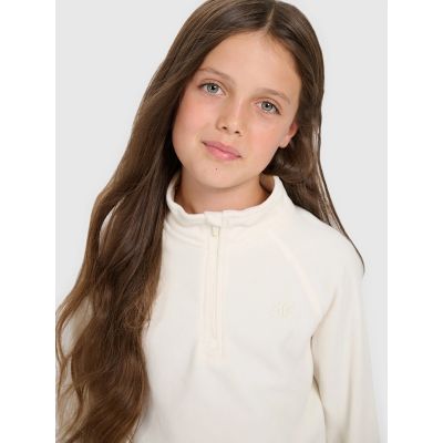 5. Girls' thermal fleece underwear (top) 4F 4FJRAW25UFLEF070-11S