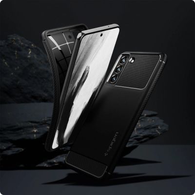 7. Spigen Rugged Armor Case for Samsung Galaxy S21 FE - Matte Black