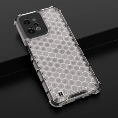 20. Honeycomb case armored cover with a gel frame Realme C31 transparent