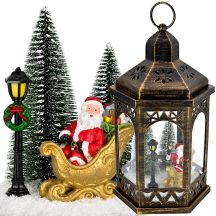 DECORATIVE LED LANTERN 32 CM – SANTA CLAUS
