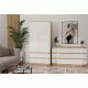 10. M6 MALWA CHEST OF DRAWERS 140 CM 6 DRAWERS ART/WHITE SET