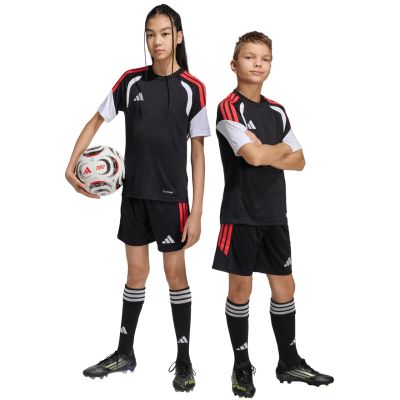 7. adidas Tiro 26 League kids' shorts black and red KA8814