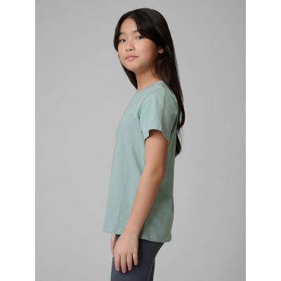 5. Regular plain girls' T-shirt 4F 4FJRSS26TTSHF3554-12S