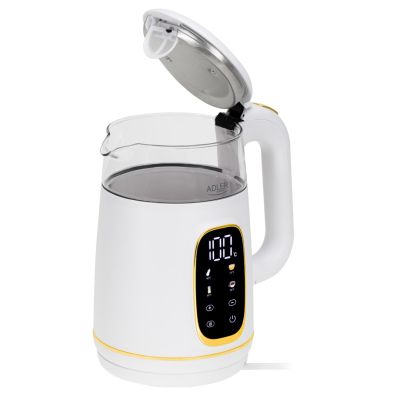 5. Adler AD 1305WG electric kettle 1.7 l 2200 W Transparent, Gold, White