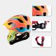 2. Rockbros TT-32SOYB-M children's bicycle helmet with detachable chinbar, size M - yellow-orange