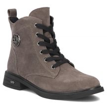 Women's leather ankle boots suede gray Filippo DBT7997