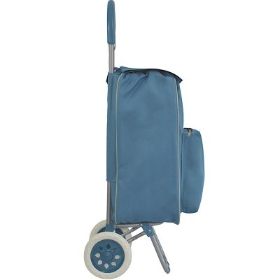 3. SHOPPING BAG ON WHEELS WITH FRAME 40L BLUE