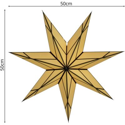 11. PAPER DECORATION STAR 50CM 7 ARMS CREAM