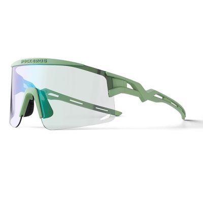 Rockbros Photochromic Cycling Glasses with UV Protection and Corrective Insert - Green