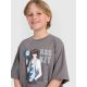 4. Boy's oversize T-shirt with print 4F 4FJRAW25TTSHM3062-24S