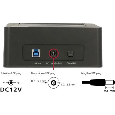 2. DeLOCK 62661 Hard Drive Docking Station USB 3.2 Gen 1 (3.1 Gen 1) Type-B Black