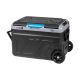 Professional TEESA compressor travel refrigerator with freezing function 40L DC12/24 AC 230V, battery power supply option, large wheels and a solid handle, Bluetooth, two compartments