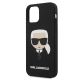 7. Karl Lagerfeld Silicone Karl`s Head Case for iPhone 12 mini - Black