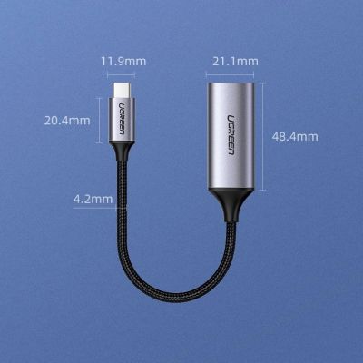 12. Ugreen USB Type C to HDMI 2.0 Adapter 4K @ 60 Hz Thunderbolt 3 for MacBook / PC gray (70444)