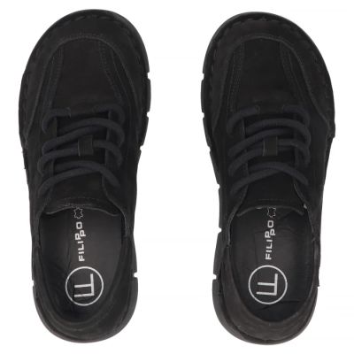 5. Women's wide leather shoes, black Filippo DP8180/26