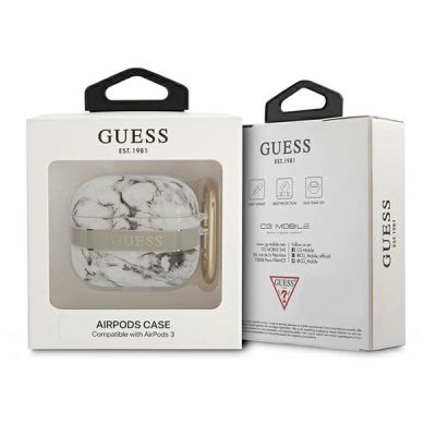 3. Guess GUA3HCHMAG AirPods 3 cover grey/grey Marble Strap Collection