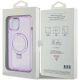 8. Guess Ring Stand Script Glitter MagSafe case for iPhone 15 Plus / 14 Plus - purple
