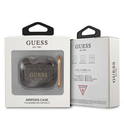 3. Guess GUA3UNMK AirPods 3 cover black/black Marble Collection