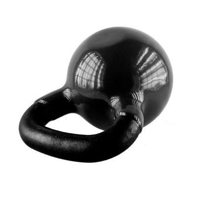 15. HMS KNV12 BLACK vinyl-coated cast iron kettlebell 
