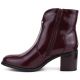 8. Women's high-heeled patent leather burgundy ankle boots M.Daszyński MR2337