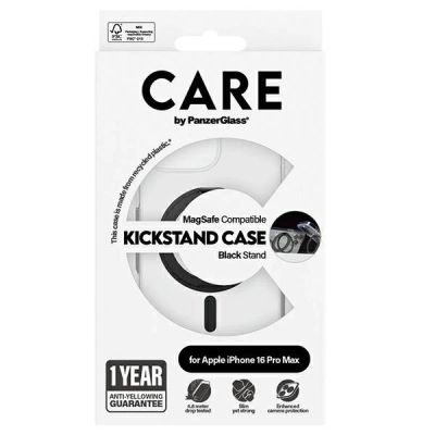 5. CARE by PanzerGlass Feature Kickstand Case iPhone 16 Pro Max 6.9" black/black MagSafe 1324