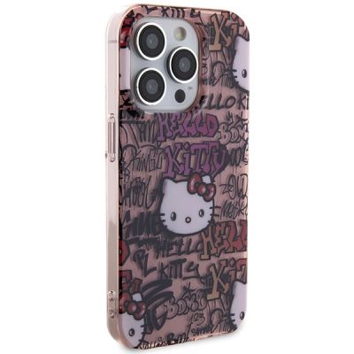 4. Hello Kitty IML Tags Graffiti case for iPhone 15 Pro - pink