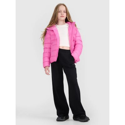 5. Girls' down jacket with synthetic filling 4F 4FJRAW25TDJAF0816-54S